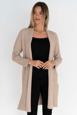 Verte Split Stone Knit Cardi WW Knitwear Humidity Lifestyle   