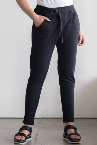 Halo Relaxed Black Belted Pant WW Pants ReCreate   