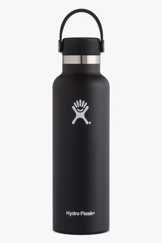 Hydro Flask 621ml Black Standard Mouth Drink Bottle HW Drink Bottles, Coolers, Takeaway Cups Hydro Flask   