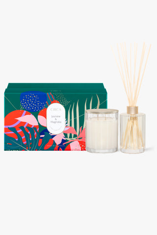 Jasmine + Magnolia Candle + Diffuser Set HW Christmas Circa Home   