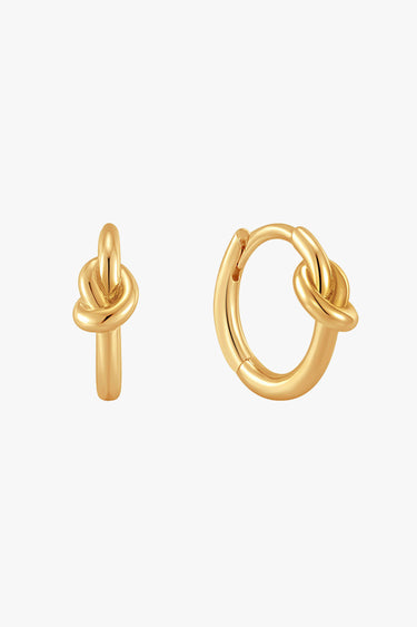 Forget Me Knot Huggie Hoop Gold 12mm Earrings ACC Jewellery Ania Haie   