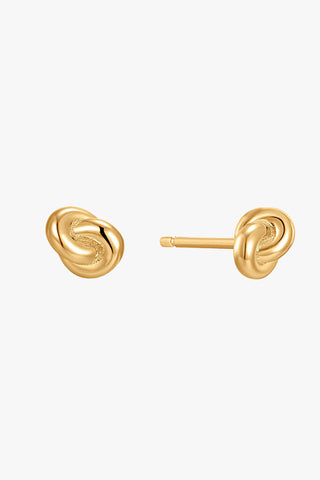 Forget Me Knot 4.3mm Gold Stud Earrings