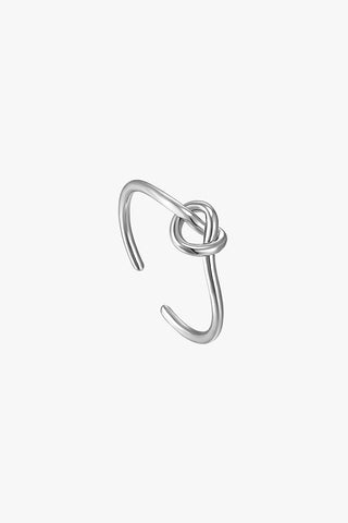 Forget Me Knot Adjustable Silver Ring