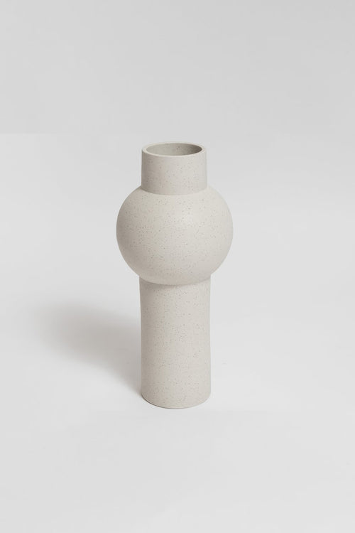 Kansas White Bulb Medium Vase HW Decor - Bookend, Hook, Urn, Vase, Sculpture NED Collections   