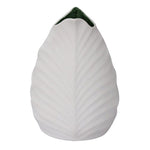 Leaf Matt White Green Interior Vase 120x88x168cm HW Decor - Bookend, Hook, Urn, Vase, Sculpture CC Interiors   