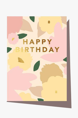 Happy Birthday Garden Lemon Greeting Card HW Greeting Cards Elm Paper   