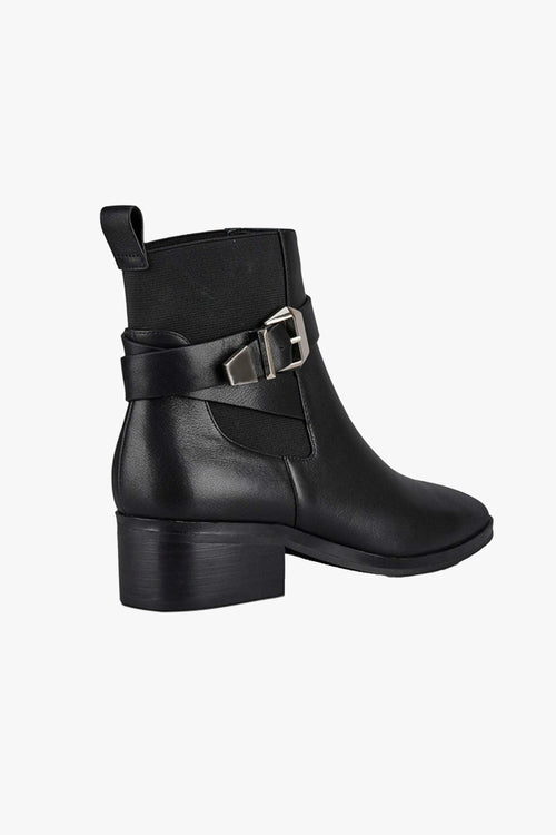 Lennox Black Leather Boot ACC Shoes - Boots Solsana   