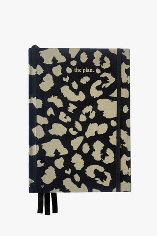 Leopard Linen Black + Gold Planner HW Stationery - Journal, Notebook, Planner Papier HQ   