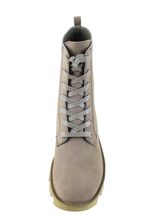 Liam Lace Up Combat Khaki Suede Boot ACC Shoes - Boots Solsana   