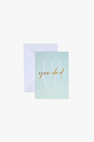 Love You Dad Mint Greeting Card HW Greeting Cards Papier HQ   