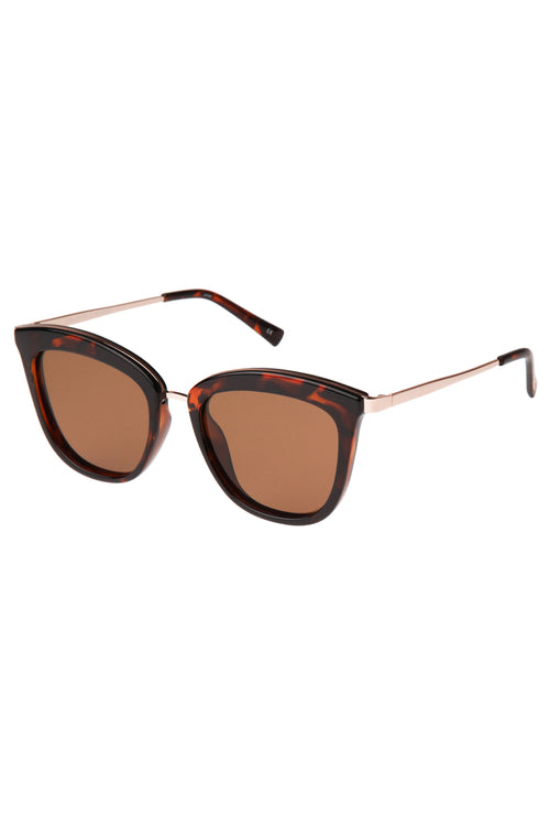 Caliente Tort Gold Arms Brown Polarised Lens Sunglasses ACC Glasses - Sunglasses Le Specs   