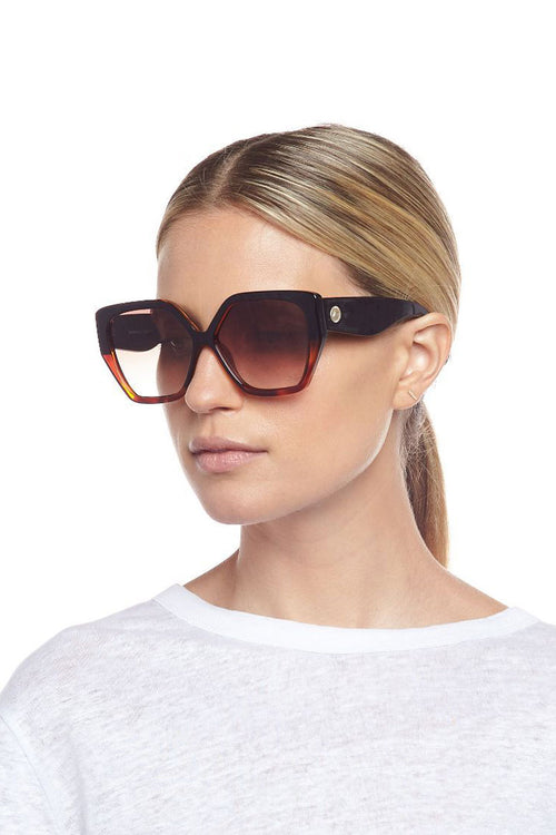 So Fetch Oversized Square Black Tort Brown Gradient Lens Sunglasses ACC Glasses - Sunglasses Le Specs   
