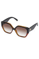So Fetch Oversized Square Black Tort Brown Gradient Lens Sunglasses