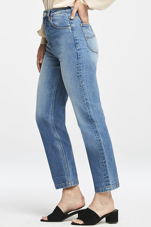High Straight Relaxed Mom Mid blue Fervour Denim Jeans WW Jeans Lee Denim   