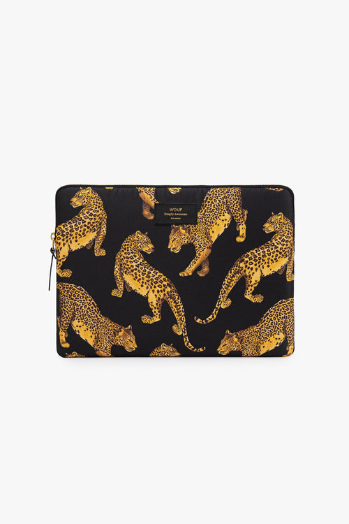 Laptop Sleeve Black Leopard 13 Inch ACC Bags - Wallets+Straps Cosmetic Laptop Ph cases Wouf   