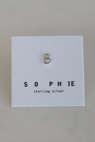 Little Letter Single Stud Silver Earrings EOL ACC Jewellery Sophie   