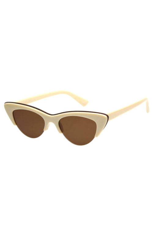 Loren Retro Cateye Beige Sunglasses ACC Glasses - Sunglasses Reality Eyewear   