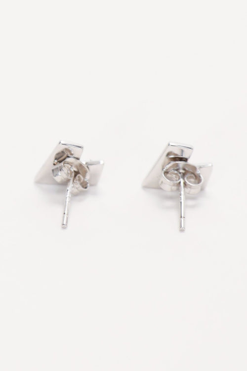 Love Is Amour Heart Stud Earrings Sterling Silver ACC Jewellery Federation   