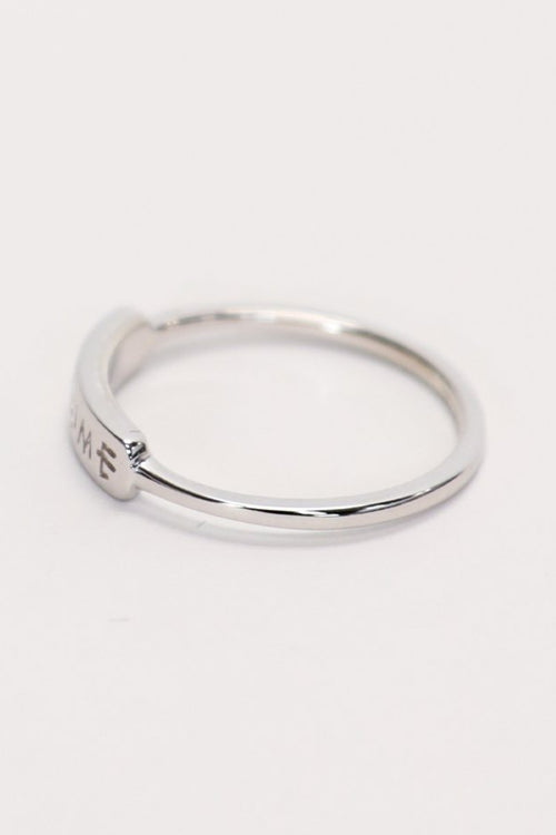 Love You Je T'aime Script Ring Sterling Silver ACC Jewellery Federation   