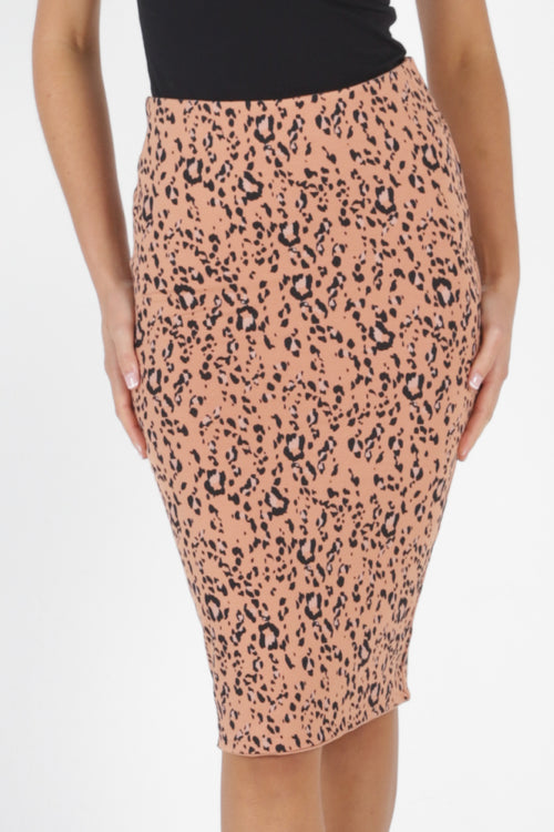 Maya Reversible Pink Leopard Skirt WW Skirt Betty Basics   