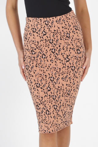 Maya Reversible Pink Leopard Skirt WW Skirt Betty Basics   