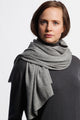 Merino Fine Knitted Flint Grey Scarf