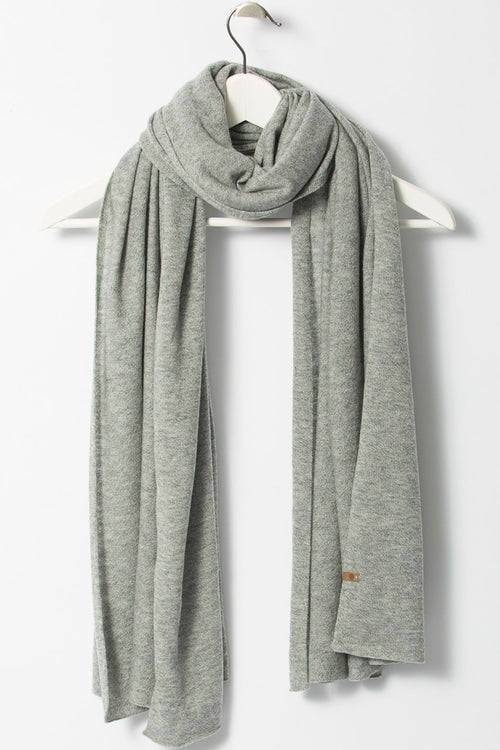 Merino Fine Knitted Flint Grey Scarf ACC Scarves Dinadi   