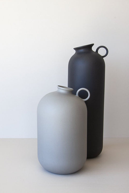 Flugen Medium Light Grey Vase HW Decor - Bookend, Hook, Urn, Vase, Sculpture NED Collections   