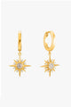 Midnight Star Huggie Hoop Gold Earrings