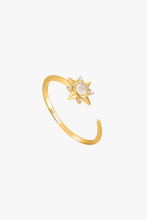 Midnight Star Adjustable Gold Ring EOL ACC Jewellery Ania Haie   
