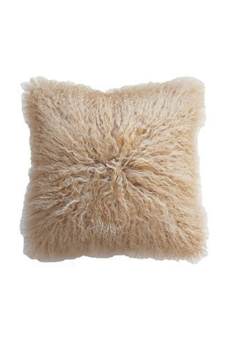 Meru Tibetan Lamb Biscotti Feather Inner 40x40cm Cushion HW Cushions Mulberi   