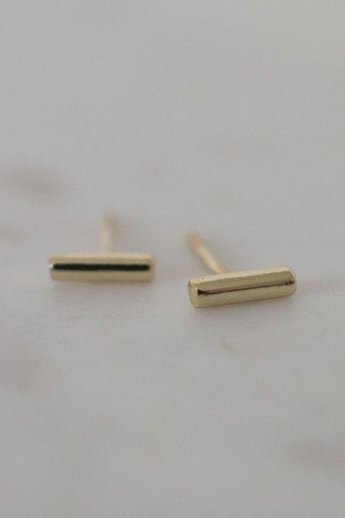 Mini Bar Stud Earrings Gold EOL ACC Jewellery Sophie   