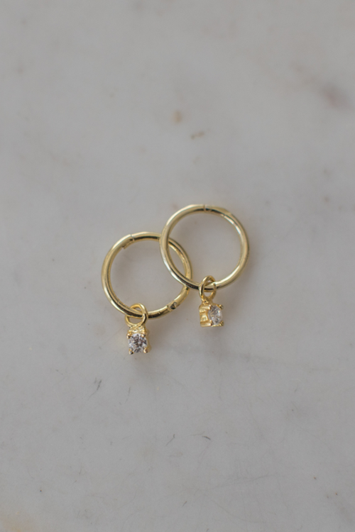 Thin gold 2025 sleeper earrings