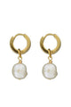Mini Pearl Gold Sleeper Earrings