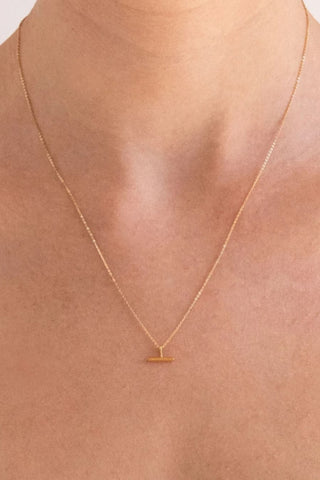 Mini T - Bar Necklace Sterling Silver 14K Gold Plated ACC Jewellery Linda Tahija   