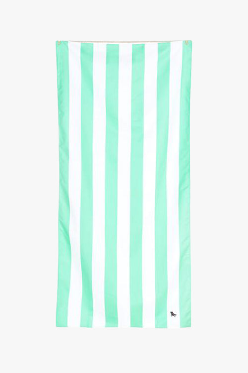 Beach Towel Cabana Light Collection Large Narabeen Green EOL HW Linen - Teatowel, Table, Bedding, Towel Dock and Bay   