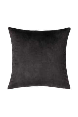 Ava Velvet Coal Cushion 50x50cm Duck Feather Inner HW Cushions Weave   