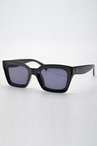 Onassis Square Black with Smoke Lens Sunglasses ACC Glasses - Sunglasses Reality Eyewear   