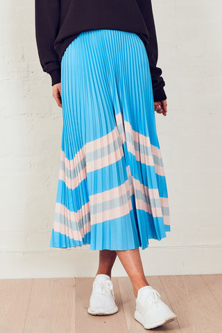Blue Horizon Sunray Midi Pleated Skirt WW Skirt The Others   