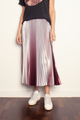 Sunray Dusk Rainbow Pleated Midi Skirt