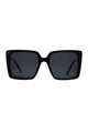 Ocean Drive Oversized Square Black With Black Lens Sunglasses