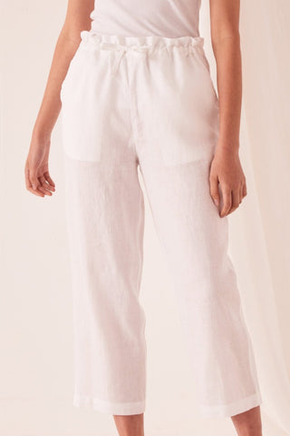 Ollie Linen White Pant WW Pants Assembly Label   
