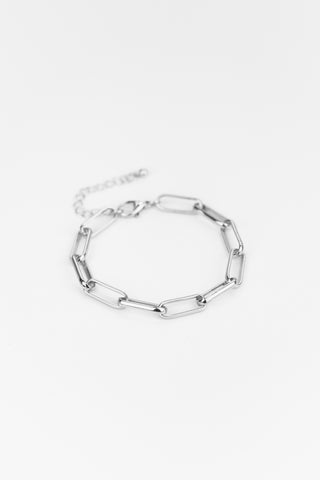 Oval Chain Rhodium Bracelet ACC Jewellery Flo Gives Back 15% to Women In Need   