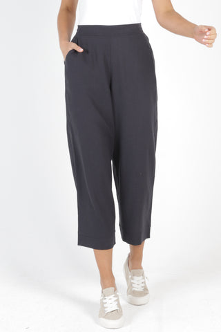 Parker Linen Blend Crop Indy Grey Pant WW Pants Betty Basics   