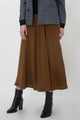 Pallas Elastic Waist Cinnamon Midi Skirt