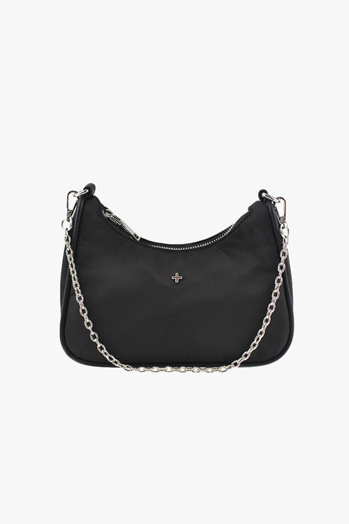 Paloma Black Nylon Silver Hardware Crossbody Bag ACC Bags - All, incl Phone Bags Peta + Jain   