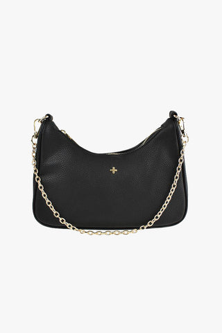 Paloma Black Pebble Gold Vegan Leather Crossbody Bag ACC Bags - All, incl Phone Bags Peta + Jain   