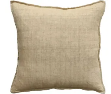 Cassia Cushion with Feather Inner Putty 55x55cm EOL HW Cushions Baya   