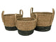 Santai Woven Medium Natural + Black Basket