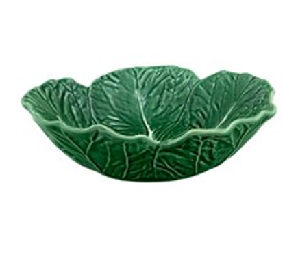 Cabbage Leaf Bowl Green 22.5cm HW Serveware - Plate, Bowl, Servers, Dish, Platter Bordallo Pinheiro   